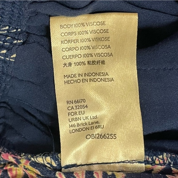 ANTHROPOLOGIE Odette Printed Joggers in Blue Motif - Picture 10 of 11